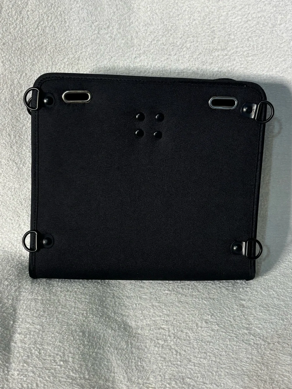 Slim Black Canvas Messenger Bag for Men - Unbranded